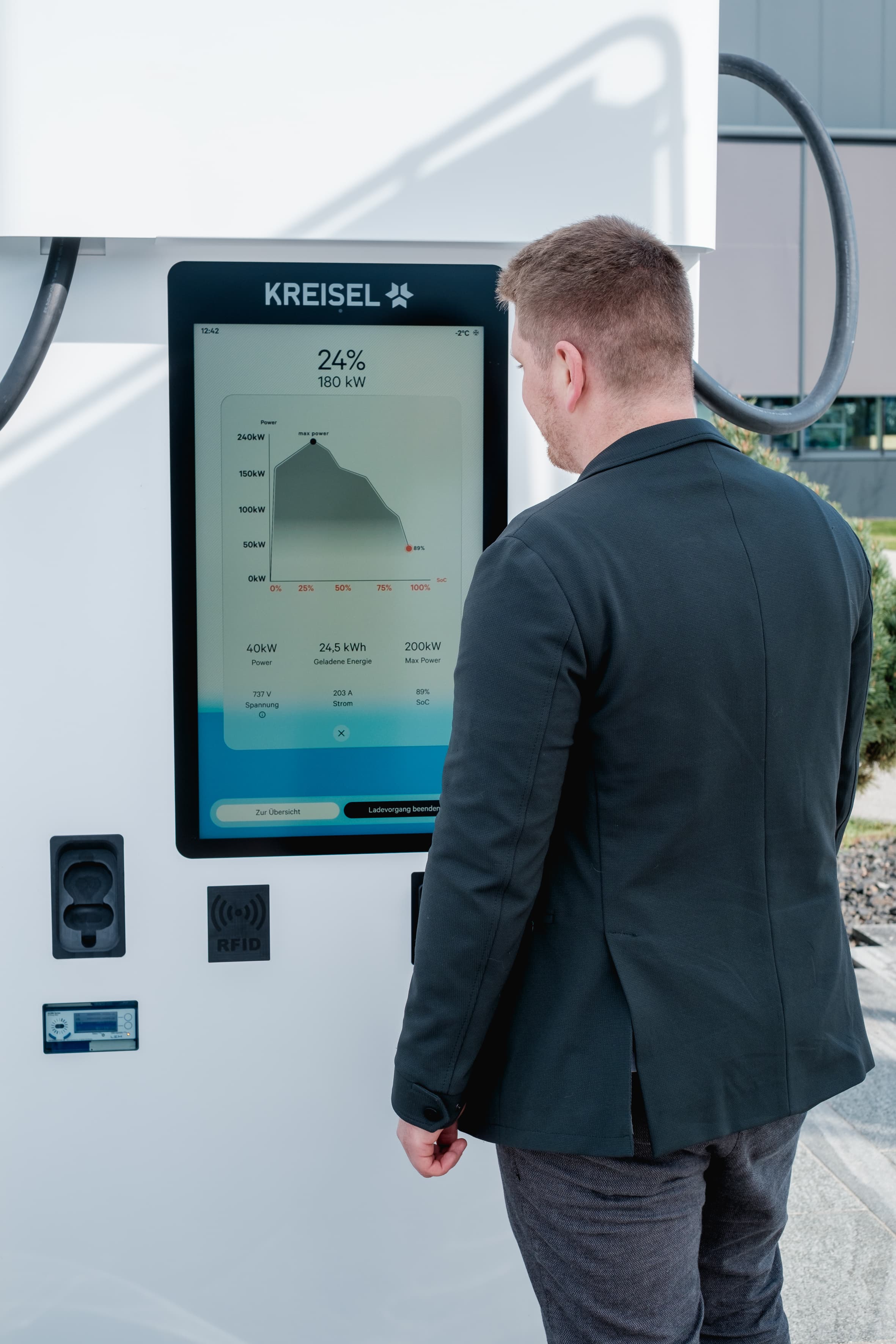 Ladestation mit Benutzerfreundlicher CHIMERO Software Oberfläche